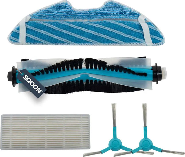 SQOON - Onderhoudsset geschikt voor Cecotec Conga 1290 / 1390 / 1490 / 1590 serie - 5-delig