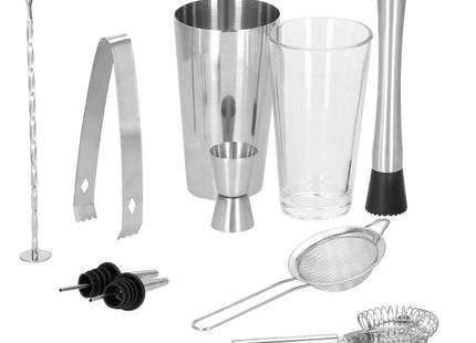 Cocktail Set | 11-Delige Cocktail Shaker Set | RVS | Zilverkleurig