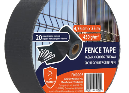 Vlechtband | Privacyfolie | Vlechtband Voor Tuinafsluiting | PVC | 35 m | 450 g/m² | Antraciet
