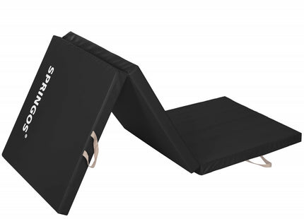 Fitnessmat | 3 Delig | 180 x 60 x 5.5 cm | Zwart