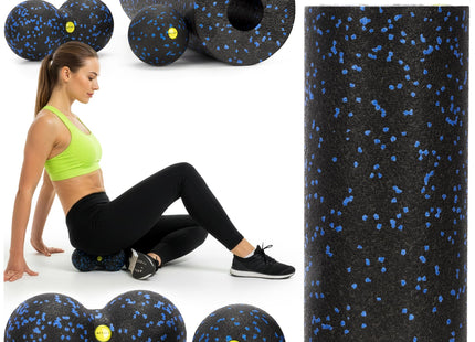 Massageset | Foamroller | Massagebal | Peanut Ball  | Hoes | Triggerpoint Bal | Blauw/Zwart