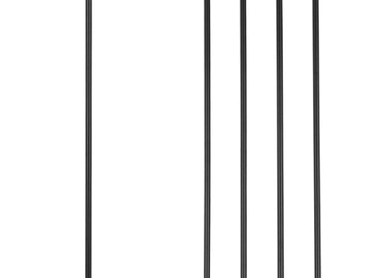 Traphekje | 75 - 117 cm | Traphek | Veiligheidshekje | Metaal | Hout | Zwart/Bruin