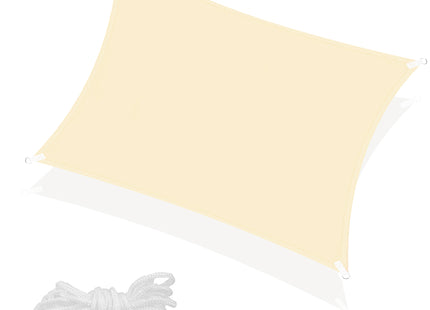 Schaduwdoek | Zonnezeil | Rechthoekig | 3 x 2 m | 90% Schaduw | Crème | 160 g/m2
