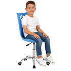 Kinder Bureaustoel - Draaibaar - Metalen Onderstel - Kunststof - Blauw - 120 kg