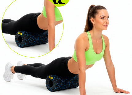 Foamroller | Foam Roller | Medium Hardheid | 29,5 cm | Zwart/Blauw
