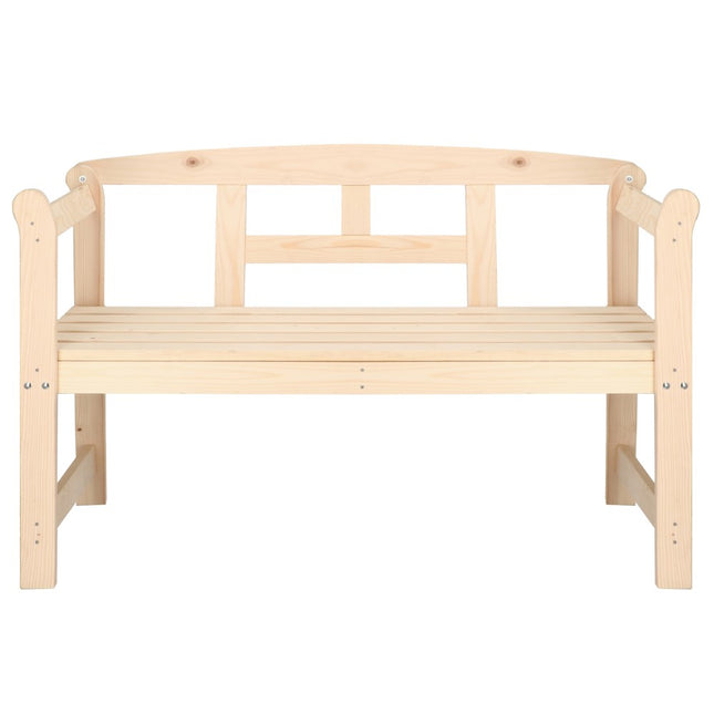Tuinbank | Tuinbankje | Zitbank Buiten | Naaldhout | 119 x 78 x 45 cm | Licht