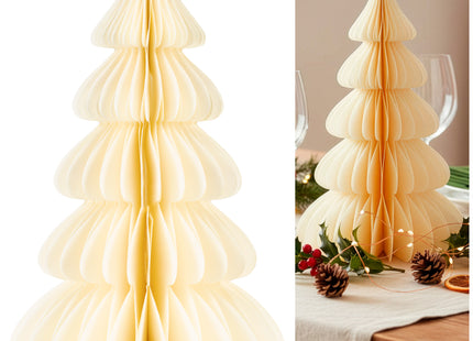 Kerstbal | Papier |  30 Cm | 3D | Ecru