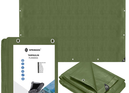 Afdekzeil | Dekzeil | Zeildoek | Waterdicht | PVC | 3 x 4 m | 120 g/m2 | Groen