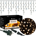 IJspegel Verlichting | Kerstverlichting Buiten | 20 m + 2.5 m Snoer | 500 LED | Flash | Koppelbaar | Warm Wit