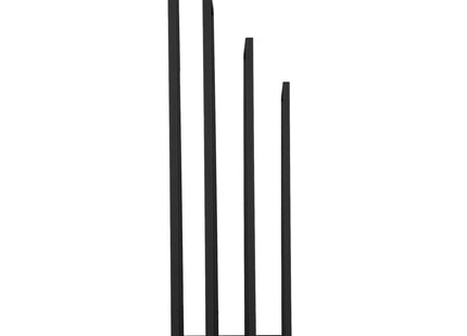 Handdoekrek - Badkamer - Handdoekstang - Handdoekhouder - Vier Armen - Metaal- Zwart