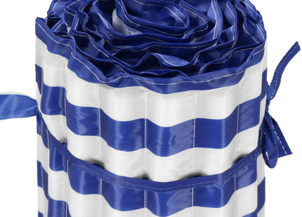 Strandmatras - Opvouwbaar - Kussen - Strepen - 180 X 60 CM - Wit/Blauw