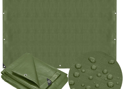 Afdekzeil | Dekzeil | Zeildoek | Waterdicht | PVC | 6 x 9 m | 120 g/m2 | Groen