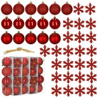 Kerstballen | 40 Stuks | 5/6/7 cm | Rood