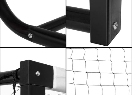 Voetbaldoel | Staal | Voetbal | Trainen | 300 x 200 x 90 CM | Wit/ Zwart