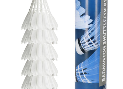 Badminton Shuttles - 6 Stuks - Badminton - Professioneel - Kunststof - Wit