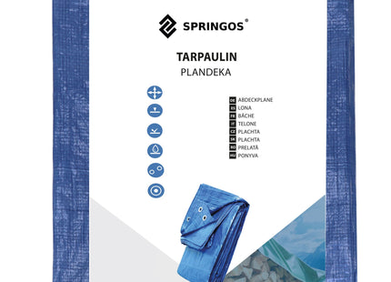 Afdekzeil | Dekzeil | Zeildoek | Waterdicht | PVC | 10 x 8 m | 60 g/m2 | Blauw