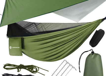 Hangmat - Klamboe - Camping - Wip - 200 KG -260 x 140 CM - Groen
