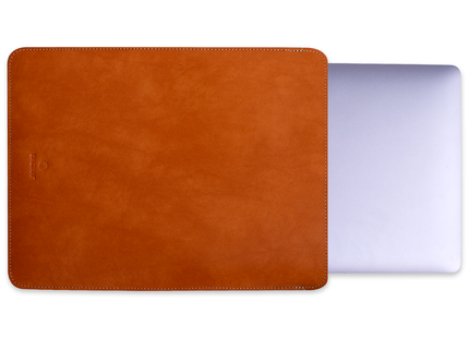 Baltan Leren Laptop Sleeve - Voor MacBook - Laptophoes - Tot 13 inch - Bruin