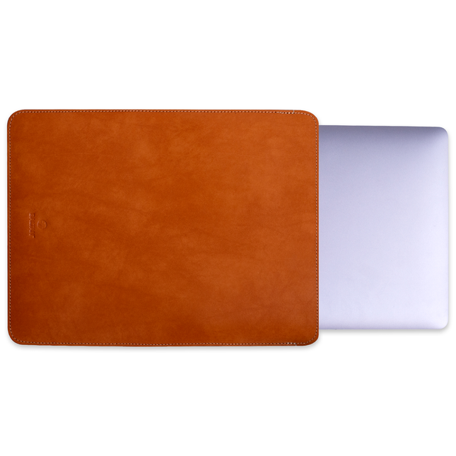 Baltan Leren Laptop Sleeve - Voor MacBook Air - Laptophoes - 15 inch - Bruin