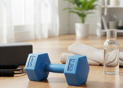 Dumbbell Set - 2,5 KG - Blauw - Oefengewichten