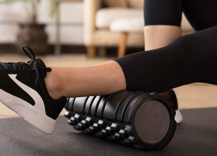 Foam Roller | Massage Roller | Trigger Point Massage | Fitness | Medium Hardheid | 33 cm | Zwart