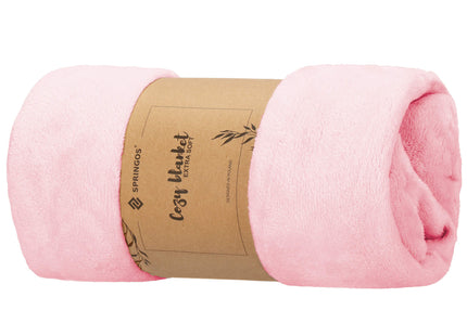 Plaid | Sprei | Bankdeken | Deken | 150 x 200 cm | Pluche | Roze