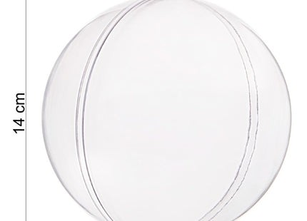 Hobby/DIY Kerstbal | 1 Stuk | 14 cm | Transparant