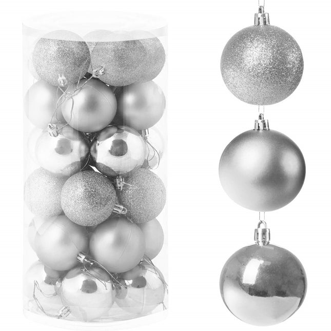 Kerstballen | 30 Stuks | 6 cm | Zilver