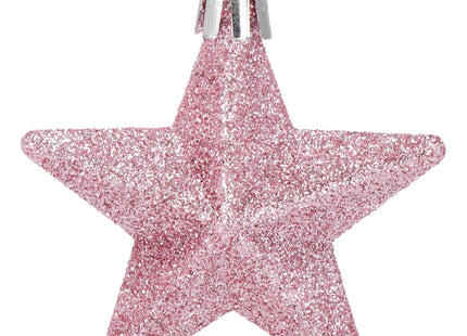 Kerstballen | Sterren | 6 Stuks | Goud/Roze