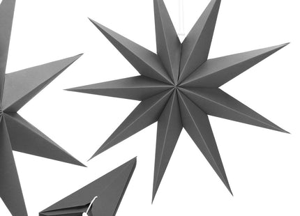 Kerst Ster | Papier | Opvouwbaar | 60 cm | Mat/Grijs