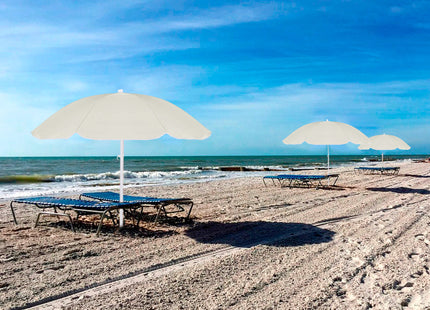 Parasol | Strand Parasol | Parasols | Opvouwbaar | 160 cm | Lichtgrijs | Metaal