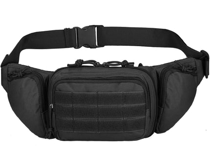 Heuptas - Riem -  Buidel set - Polyester - Ritssluiting - Zwart