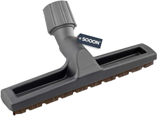 SQOON® Harde vloeren zuigmond universeel - Geschikt voor 30-37 mm aansluiting - Extra lang natuurhaar - Met rubberen wieltjes - 1 stuk