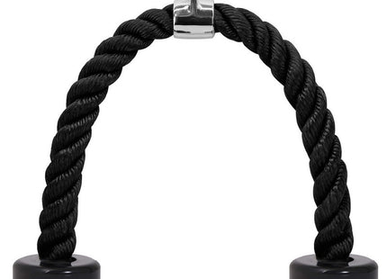 Triceps Touw | Triceps Rope | Roeigreep | Fitness Accessoires | Zwart
