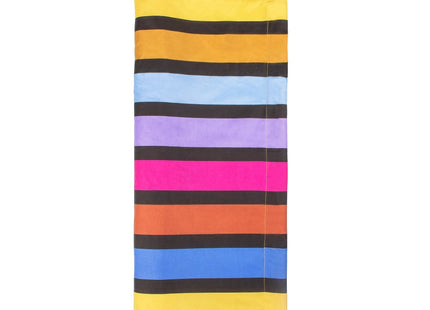 Strand Windscherm Met Stokken | Windscherm Strand | Windscherm Camping | 6 Meter | Multicolor/Zwarte strepen
