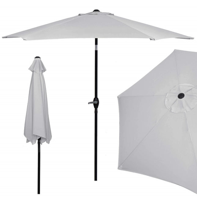 Parasol | Parasols | Kantelbaar | Met Ventilatie | Zilver | 250 cm