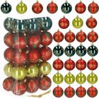 Kerstballen | 30 Stuks | 6 cm | Rood/Groen/Goud