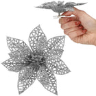 Kerstboomhanger | Met Clip | Ster van Bethlehem | Zilver Glitter | 13 Cm