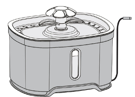 Waterdispencer - Voor Dieren - Verlicht - Fontein - Drinkbak - Waterbak - 2.5 L