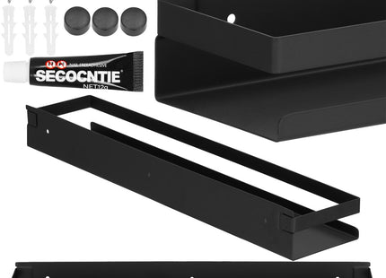 Doucherek | Badkamer Plank | Doucheplank | RVS | 50 cm | Zwart