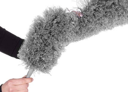 Wasbare Telescopische Stoffer -Stofdoek - Telescopische - Borstel - 75-254 cm - 2 Delig - Grijs