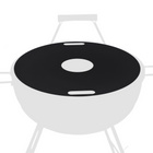 Grillplaat - Bakplaat Voor op een Vuurschaal  - Plancha ring - Bakplaat voor BBQ Grill  - Hittebestendig - RVS - Zwart - Ø 78 cm - 5 Mm