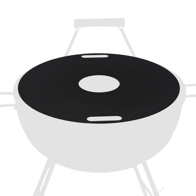 Grillplaat - Bakplaat Voor op een Vuurschaal  - Plancha ring - Bakplaat voor BBQ Grill  - Hittebestendig - RVS - Zwart - Ø 78 cm - 5 Mm