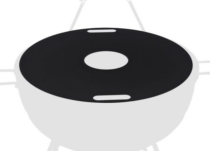 Grillplaat - Bakplaat Voor op een Vuurschaal  - Plancha ring - Bakplaat voor BBQ Grill  - Hittebestendig - RVS - Zwart - Ø 78 cm - 5 Mm