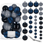 Kerstballen | 30 Stuks | 6/5/4 cm | Marineblauw