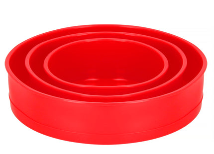 Springos Siliconen Bakvormen | Bakvorm | Taart vormen | 3 Stuks | Rood