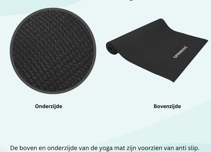 Yoga Mat | 61 x 173 x 0,4 cm | Zwart