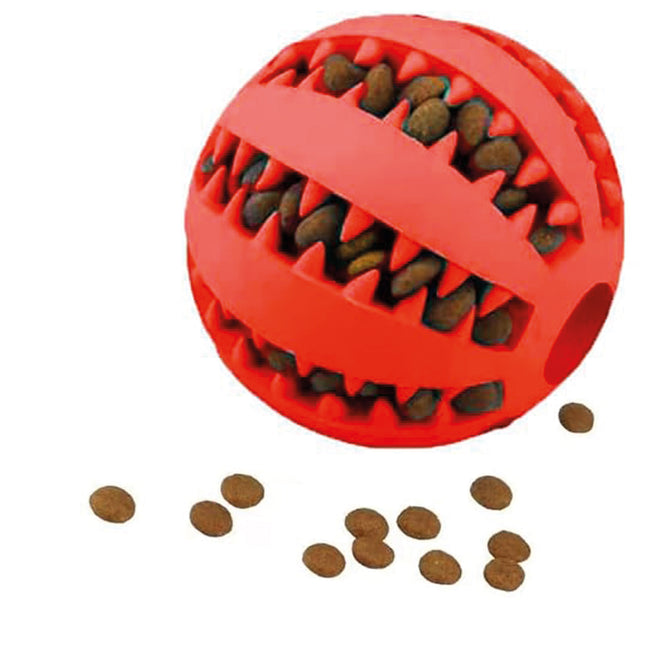 Honden Snackbal - Voor Brokken - Eten - Duurzaam - Hondenspeeltje - Rood