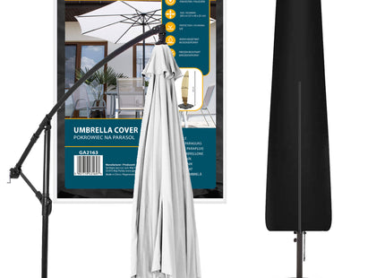 Parasolhoes | Beschermhoes | Tuinmeubelhoes | Vorstbestendig | Waterbestendig | Ø 205  | Zwart  | 57X48X25 CM