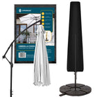 Parasolhoes | Beschermhoes | Tuinmeubelhoes | Vorstbestendig | Waterbestendig | Ø 205  | Zwart  | 57X48X25 CM